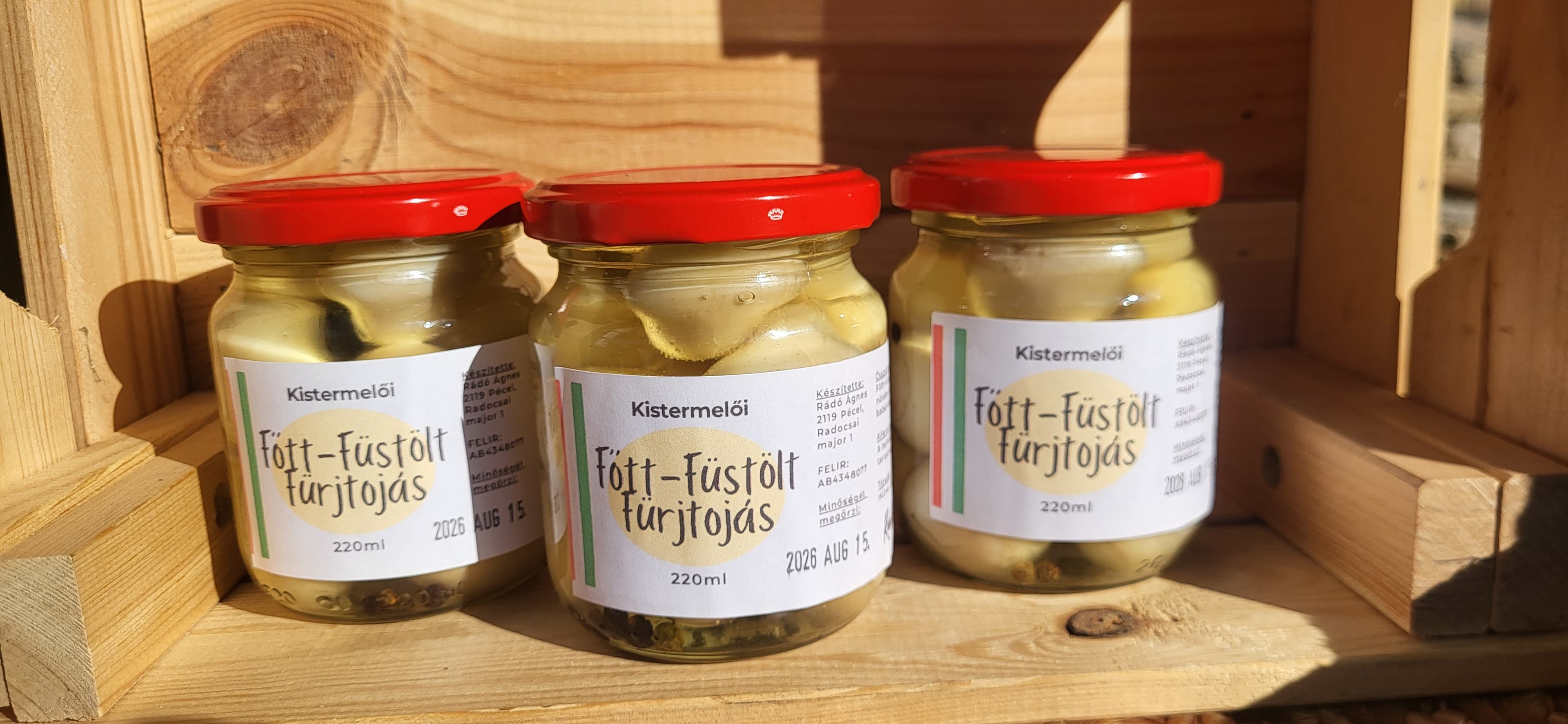 Főtt-füstölt fürjtojás olajban - 220ml